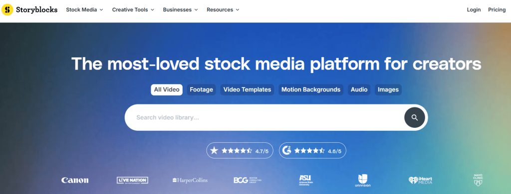 Storyblocks 国外老牌的视频素材上传销售赚钱平台