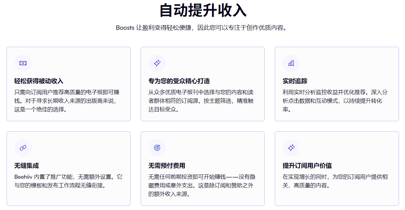 beehiiv Boosts功能核心优势