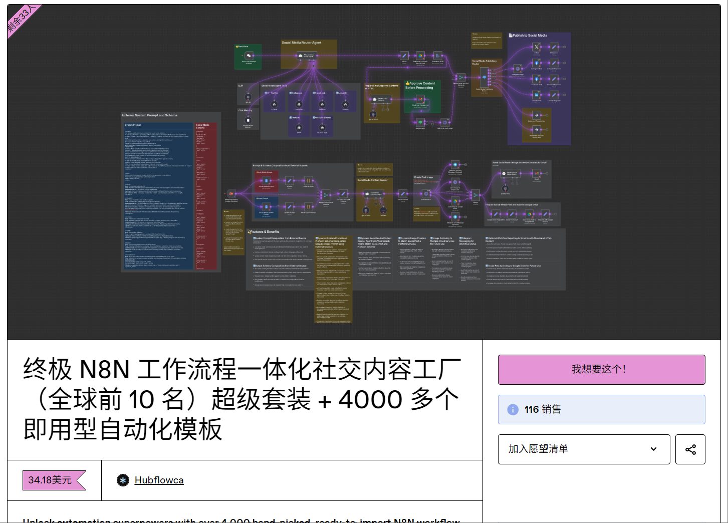 n8n模板套装售卖页面