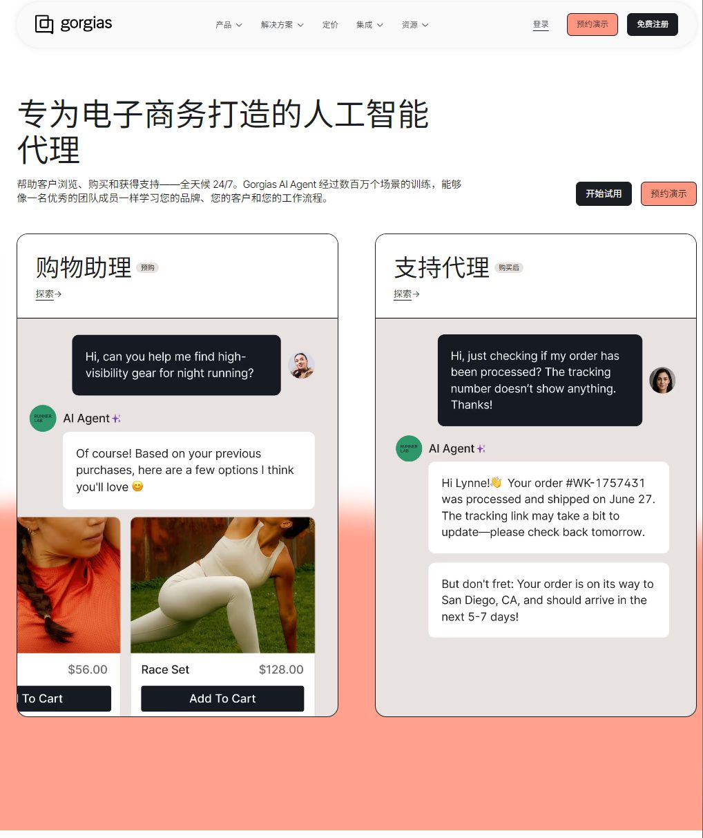 Gorgias AI Agent电商人工智能代理截图