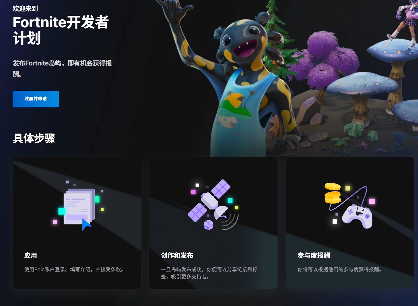 Fortnite开发者计划：加入与发布步骤