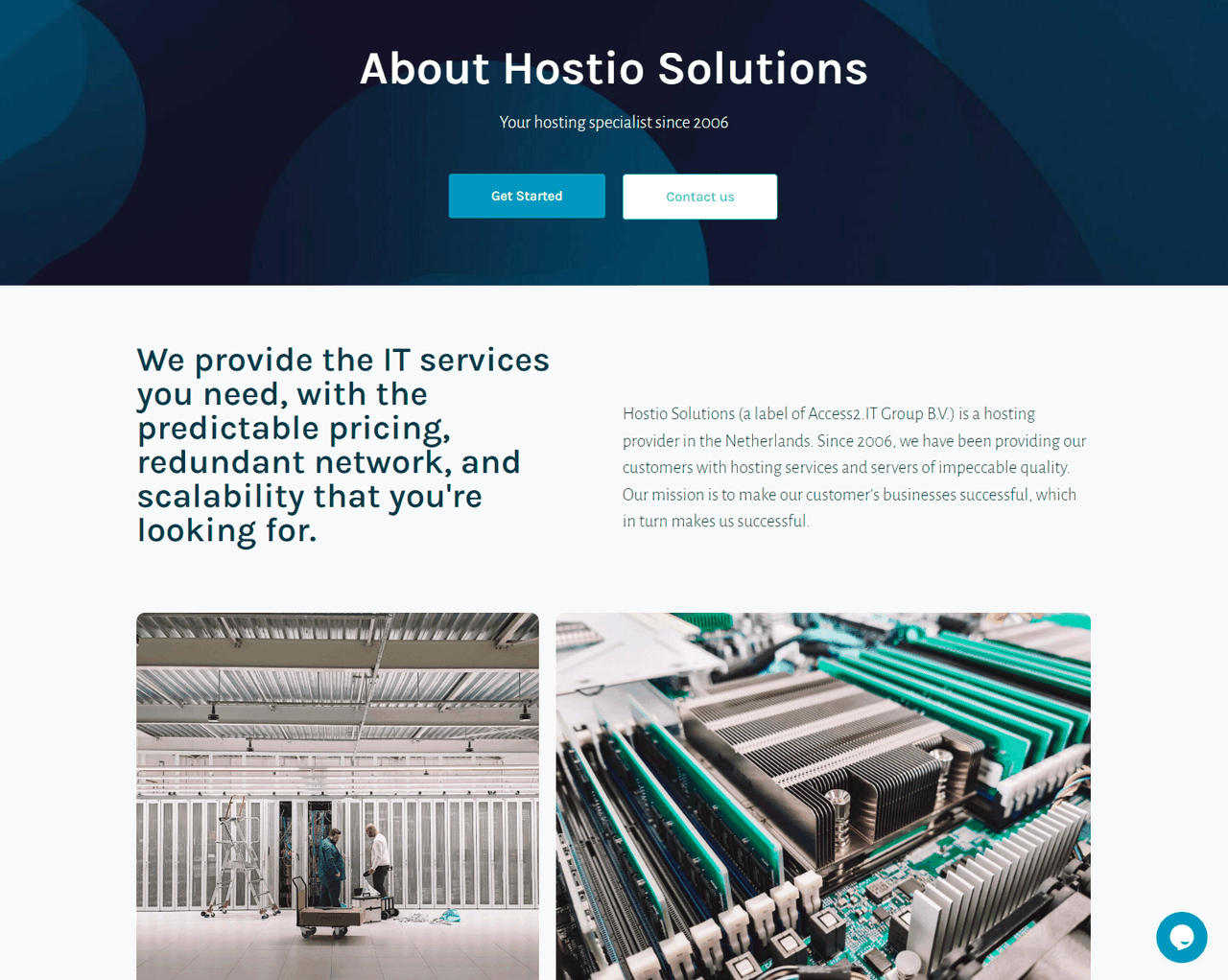 Hostio Solutions公司介绍:2006年起做主机,隶属Access2.IT Group