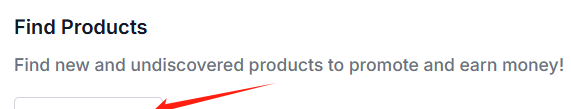 JVZoo的Find Products页面:Find new and undiscovered products to promote and earn money,下面是产品搜索框