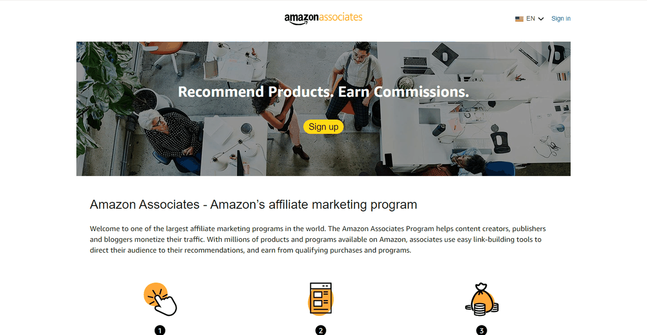 亚马逊联盟Amazon Associates官网，推荐商品最高可赚10%佣金
