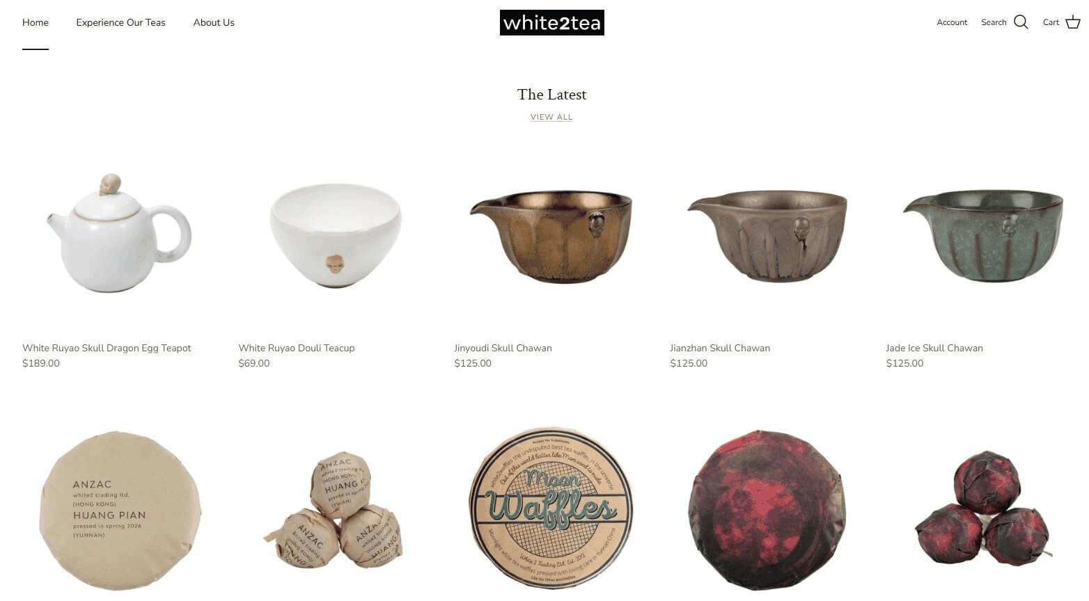 White2Tea官网上中国茶具的美金定价,一把白釉壶169美元
