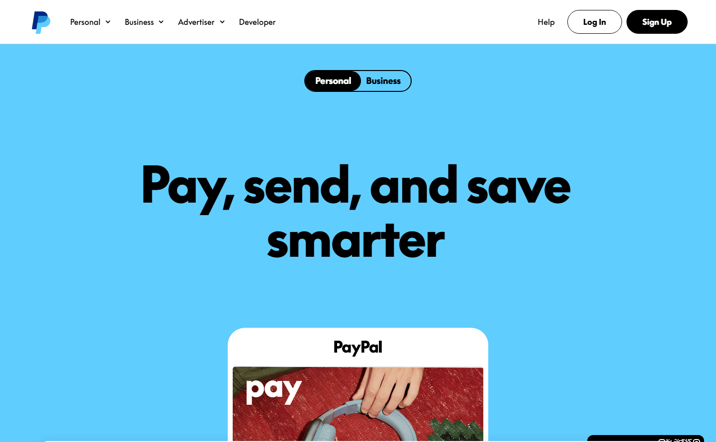 PayPal官网首页,跨境电商独立站收老外钱最主流的支付通道
