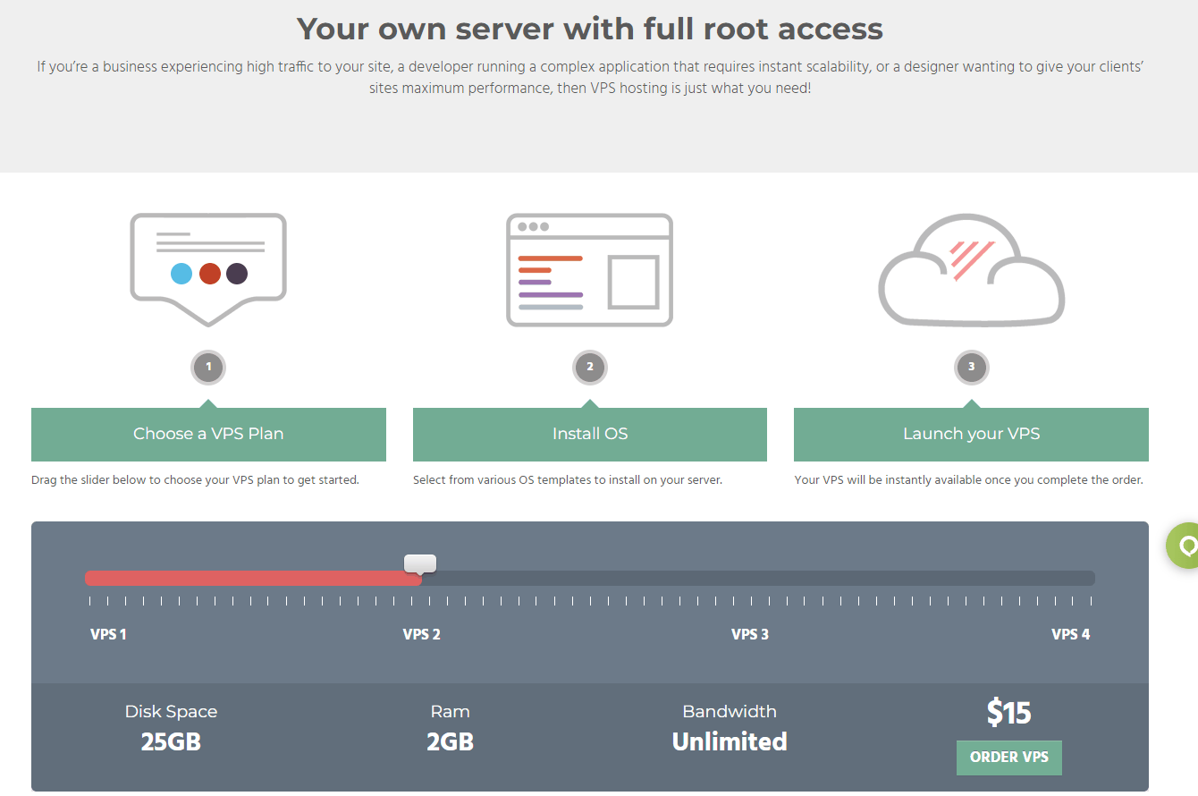 HostBlast主站的VPS页面:拖滑块选配置、装系统、开通三步