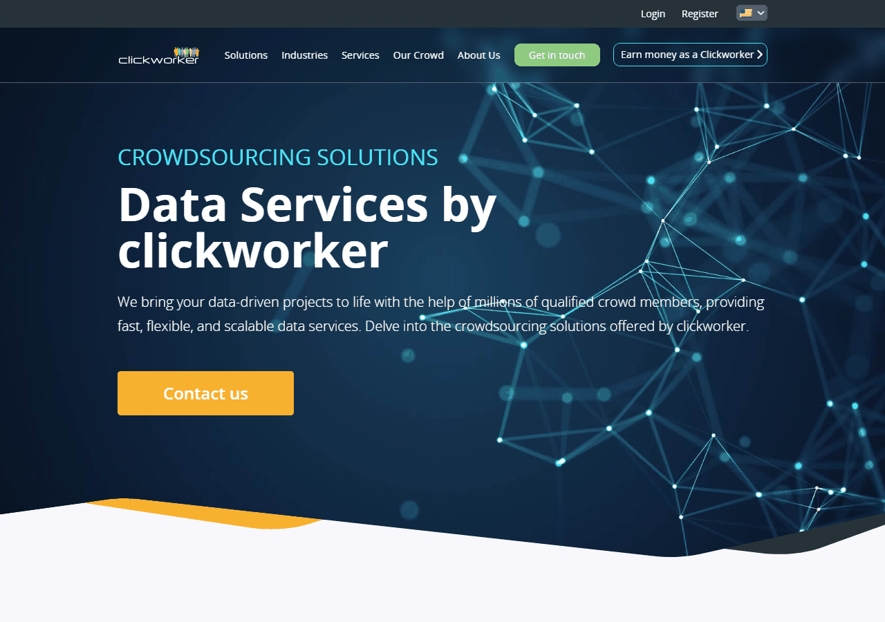 Clickworker官网首页,零基础可做的众包数据服务平台