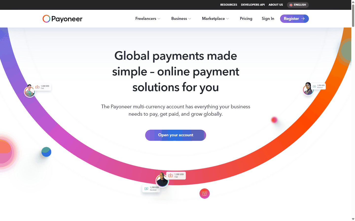 Payoneer官网首页,Upwork赚的美金提回国内常走的收款通道