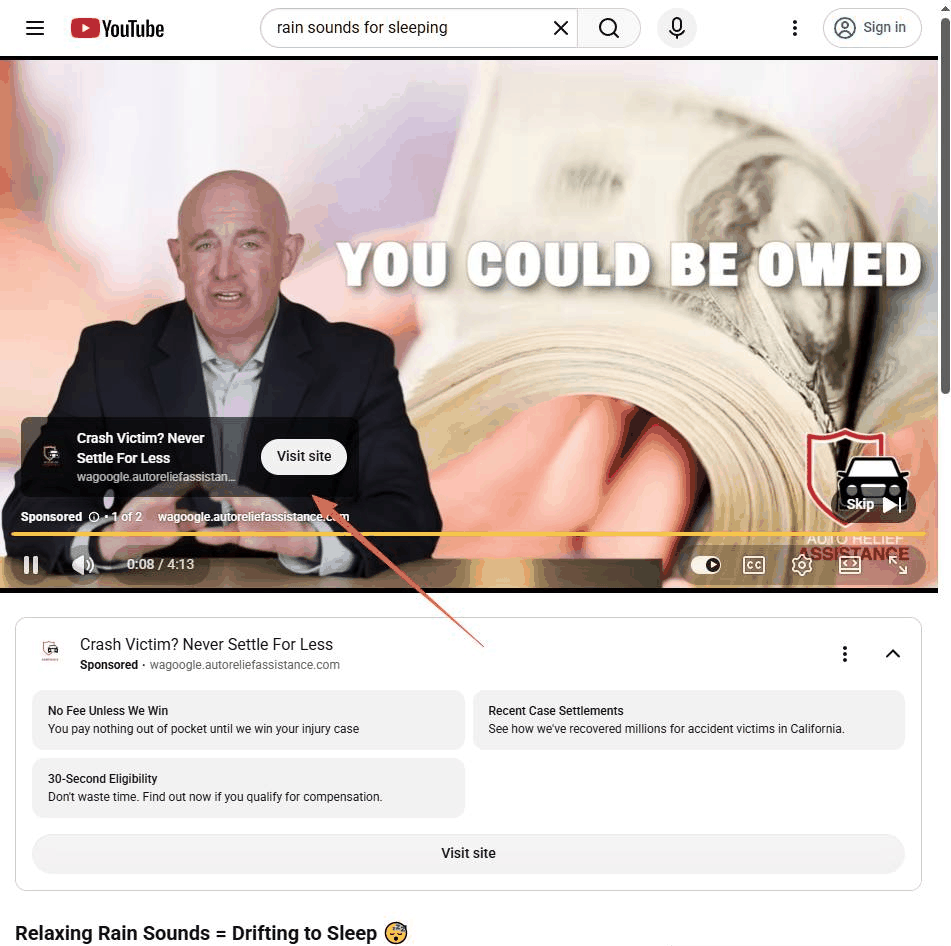 YouTube视频里的广告,播放前的广告分成按观众地区结算