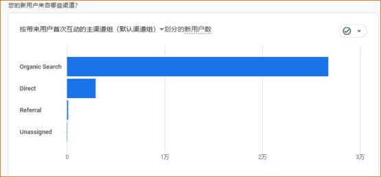 中文出海内容站的流量来源分布,自然搜索占大头