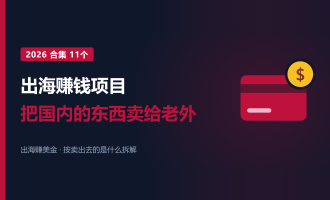 出海赚钱：2026年11个把国内的东西卖给老外的项目