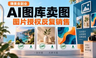 赚美金副业：海外AIAS图库项目