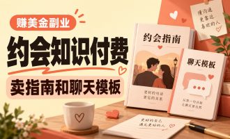 赚美金副业：海外约会交友知识付费项目