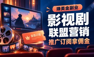 赚美金副业：海外影视剧联盟营销项目