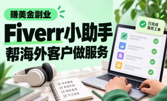 赚美金副业：海外Fiverr简单小助手赚美金项目
