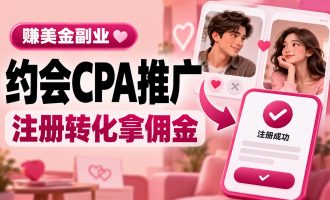 赚美金副业：国外约会CPA流量套利项目