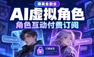 赚美金副业：海外虚拟自定义角色扮演项目