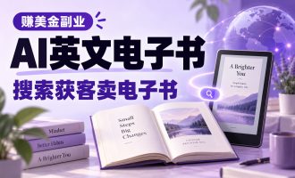 赚美金副业：海外AI二创英文电子书流量套利项目