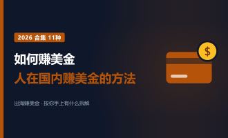 如何赚美金：2026年人在国内赚美金的11种方法